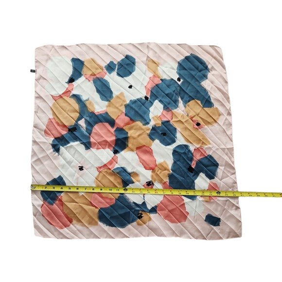 Satin Square Scarf Bandana One Size Abstract Floral Retro 26"×26" - Picture 9 of 9